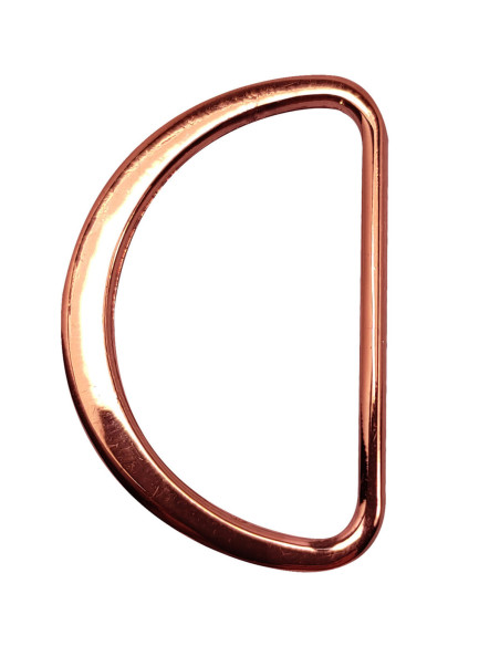 Demi anneau plat soudé 32 mm - Or rose