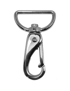 Mousqueton métal premium - Argent 65 x 32 mm