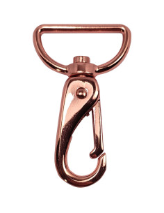 Mousqueton métal premium - Or rose 65 x 32 mm