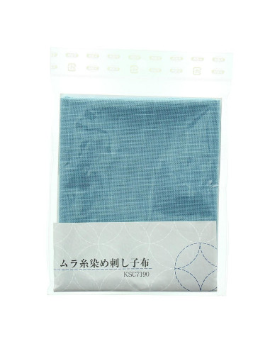 Coupon de tissu sashiko 50 cm x 55 cm - Bleu ciel
