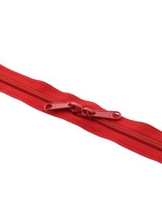 Fermeture dos à dos nylon pour sacs 60 cm - Rouge