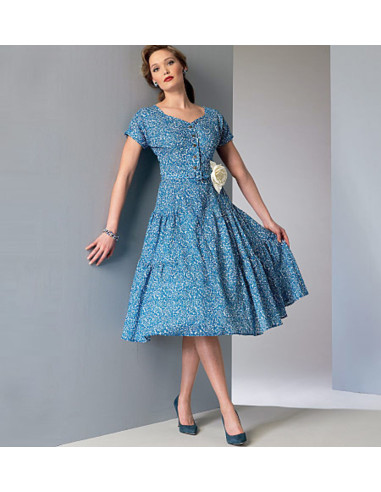 Patron de robe et ceinture - Vogue 9106