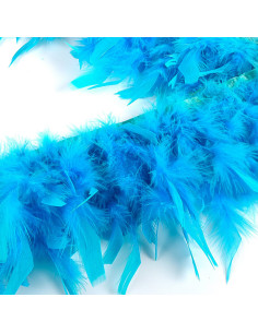 Frange plumes - Bleu turquoise