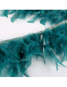 Frange plumes - Bleu canard