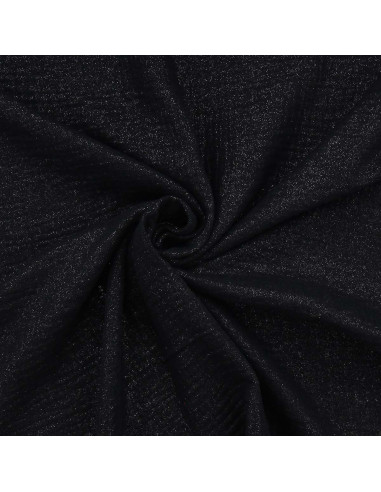 Tissu double gaze de coton irisé - Noir