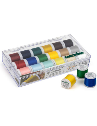 Boite de fils à coudre 200 m Aerofil Madeira