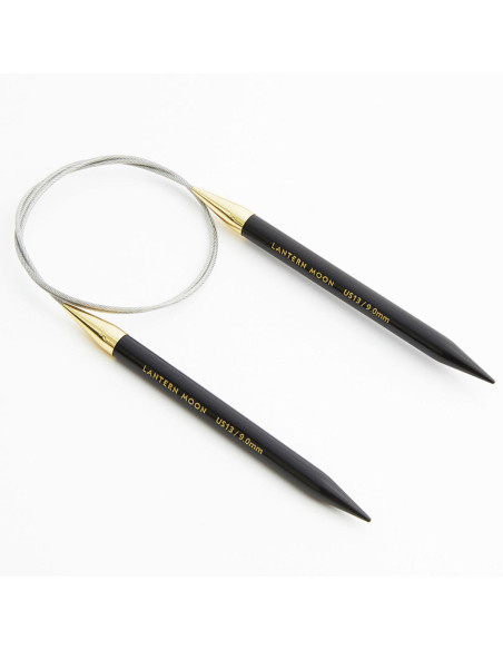 Aiguilles circulaires fixes en bois d´ébène Destiny Lantern Moon