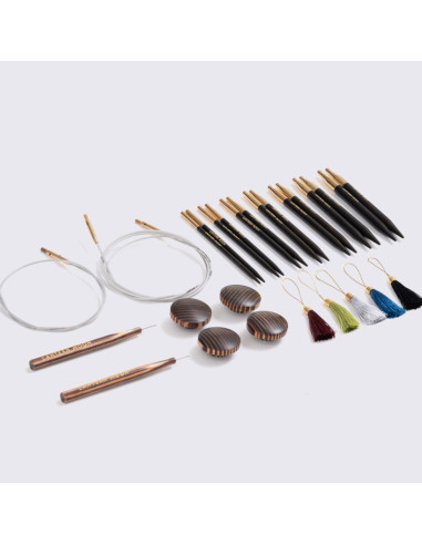 Trousse aiguilles circulaires en bois d´ébène Bliss Lantern Moon