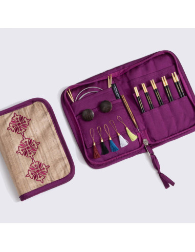 Trousse aiguilles circulaires en bois d´ébène Grace Lantern Moon