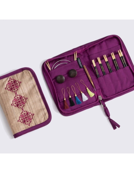 Trousse aiguilles circulaires en bois d´ébène Grace Lantern Moon