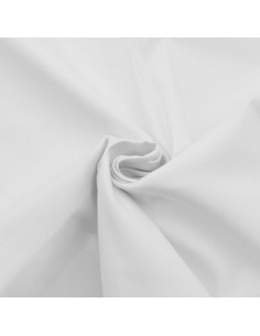 Tissu gabardine de coton stretch - Blanc