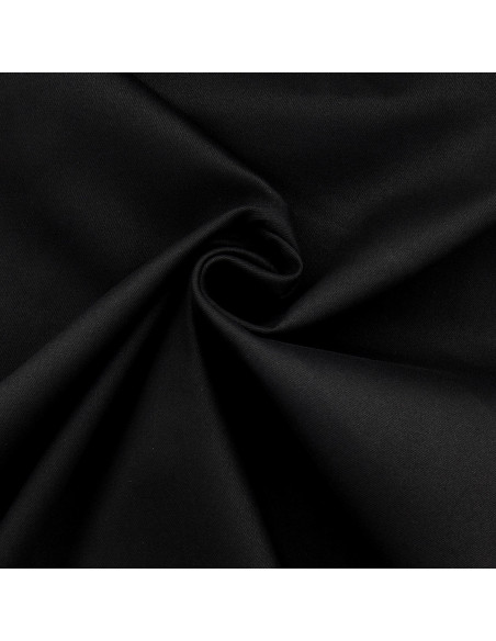Tissu gabardine de coton stretch - Noir