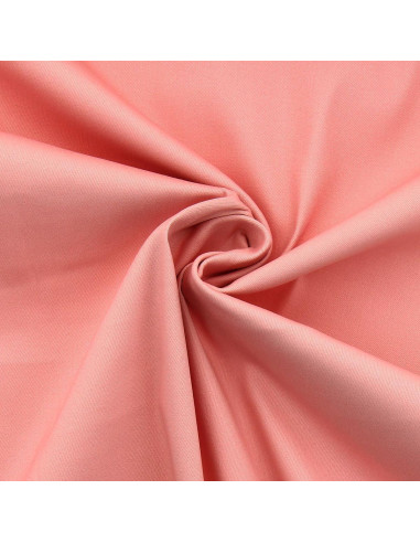 Tissu gabardine de coton stretch - Saumon