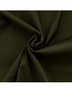 Tissu gabardine de coton stretch - Vert mousse