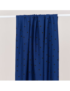 Tissu crêpe de viscose Jolly Dots - Bleu cobalt