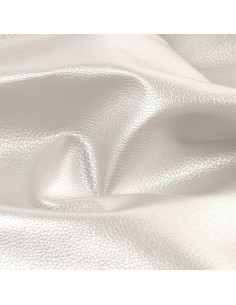 Coupon simili Karla Star 140 cm x 50 cm - Blanc métallisé 2