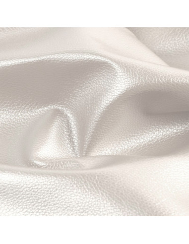 Coupon simili Karla Star 140 cm x 50 cm - Blanc métallisé