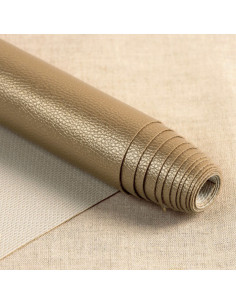 Coupon simili Karla Star 140 cm x 50 cm - Or foncé métallisé