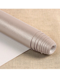 Coupon simili Karla Star 140 cm x 50 cm - Galet métallisé