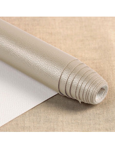 Coupon simili Karla Star 140 cm x 50 cm - Beige métallisé