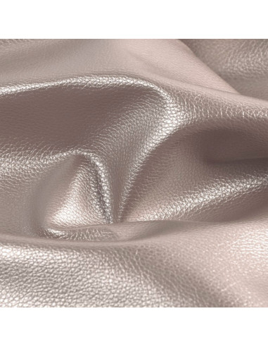 Coupon simili Karla Star 140 cm x 50 cm - Gris clair métallisé