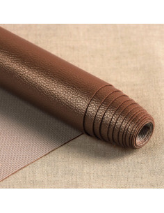 Coupon simili Karla Star 140 cm x 50 cm - Marron métallisé