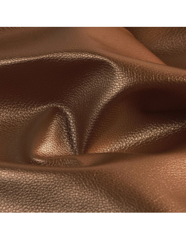 Coupon simili Karla Star 140 cm x 50 cm - Marron métallisé
