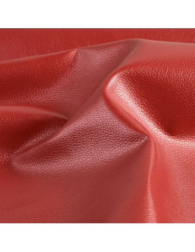 Coupon simili Karla Star 140 cm x 50 cm - Rouge foncé métallisé