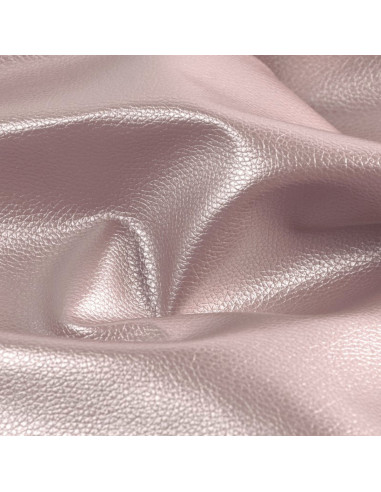 Coupon simili Karla Star 140 cm x 50 cm - Rose métallisé