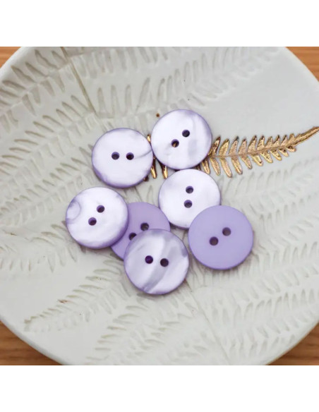 Bouton Sparkle 2 trous - Lilas