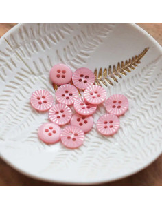Bouton pâquerette 4 trous - Rose pâle