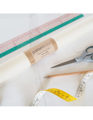 Rouleau de papier calque suédois pour patrons de couture - 0,70 cm x 20 mètres