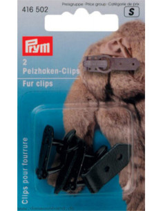 Clips pour manteaux fourrure - Noir