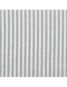 Tissu popeline de coton - Rayures larges - Gris 2
