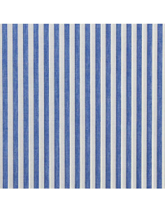 Tissu popeline de coton - Rayures larges - Bleu 2
