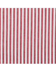 Tissu popeline de coton - Rayures larges - Rouge 2