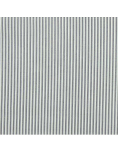 Tissu popeline de coton - Rayures fines - Gris 2