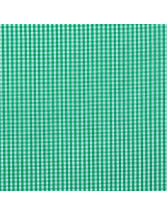 Tissu popeline de coton - Vichy petits carreaux - Vert 2