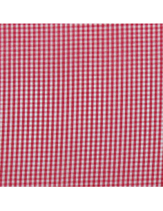 Tissu popeline de coton - Vichy petits carreaux - Framboise 2