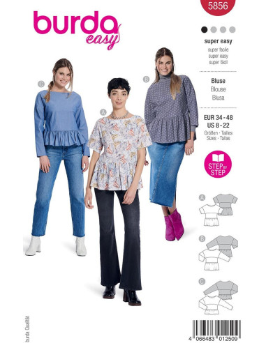 Patron de blouse - Burda 5856