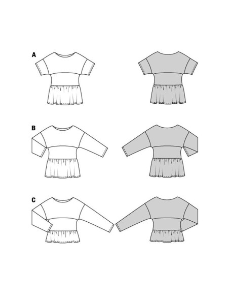 Patron de blouse - Burda 5856