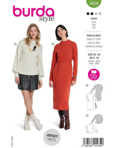 Patron de robe et tee-shirt - Burda 5859