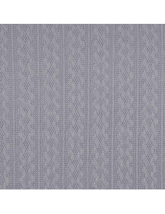 Tissu maille tricot jacquard - Gris bleu 2