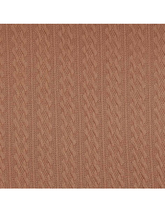 Tissu maille tricot jacquard - Beige foncé 2
