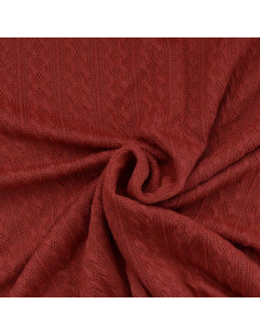 Tissu maille tricot jacquard - Cuivre