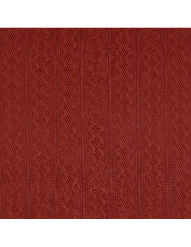 Tissu maille tricot jacquard - Cuivre