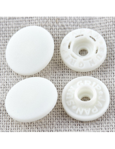 Boutons pression magiques sans pince 13 mm - Blanc