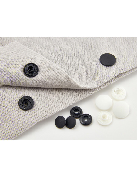 Boutons pression magiques sans pince 9 mm - Blanc