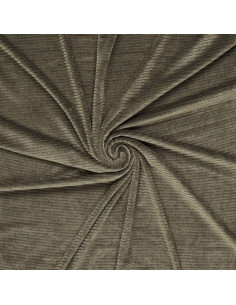 Tissu velours rayé lurex - Vert foncé