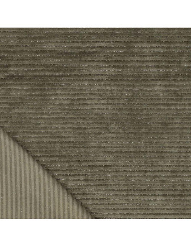 Tissu velours rayé lurex - Vert foncé